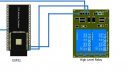 ESP32 & Relay fritzing diagram