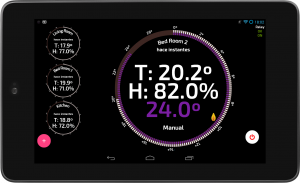 Smart Old Relic Thermostat running on an old Nexus 7 (2012)